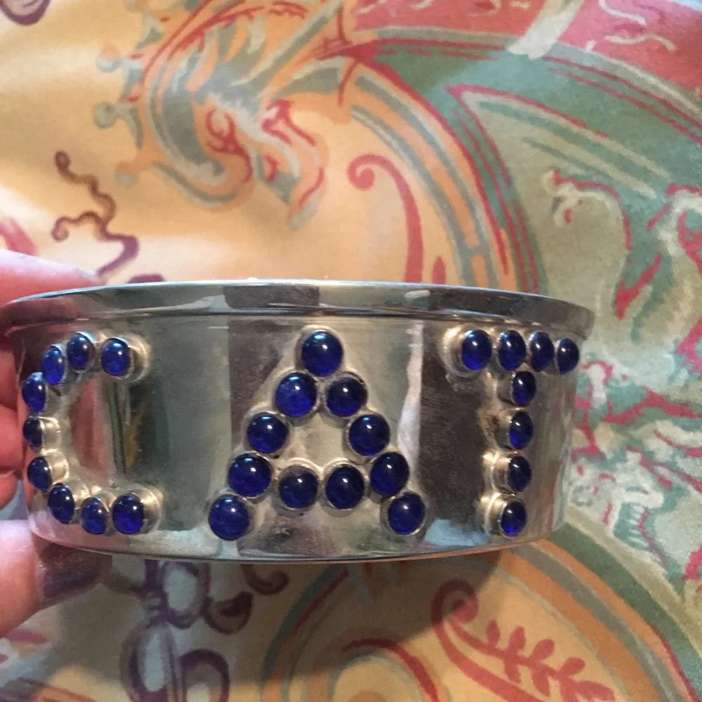 Bejeweled CAT food trinket bowl